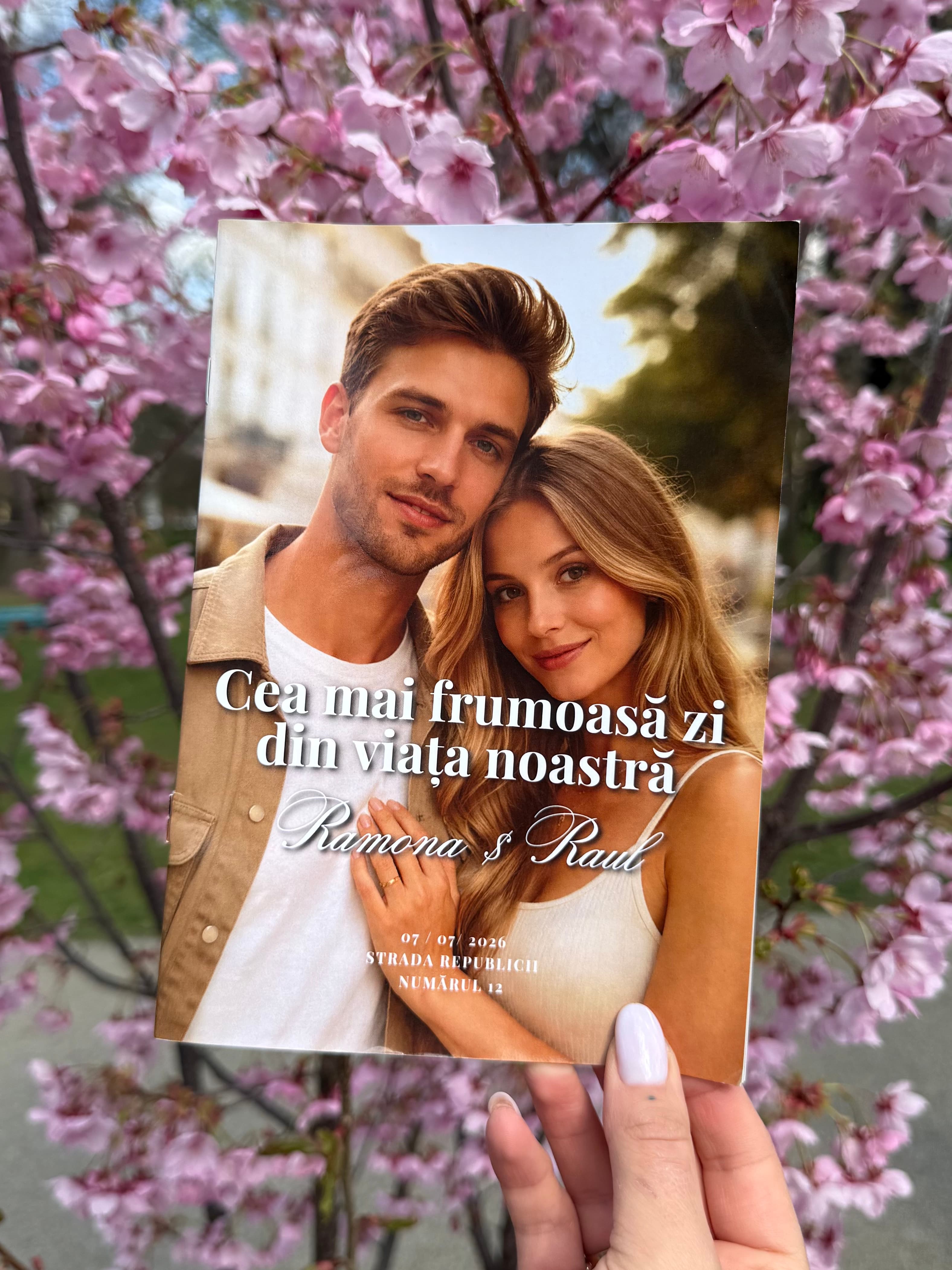 Detaliu de revista personalizata.